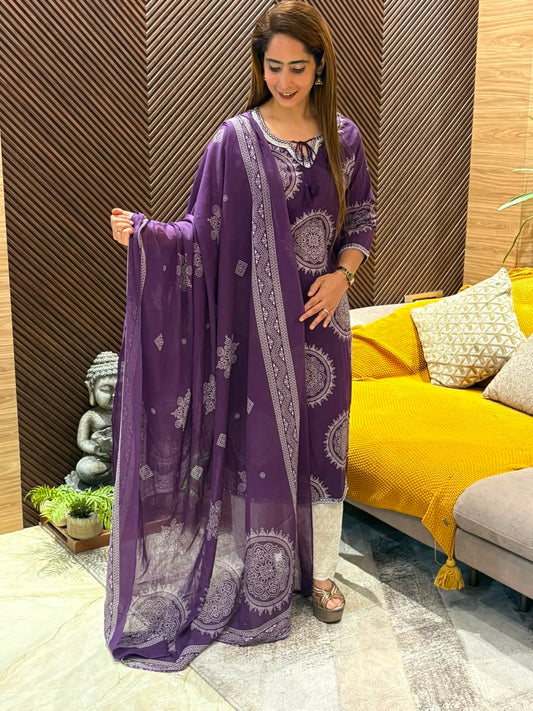 beautiful cotton kurti set