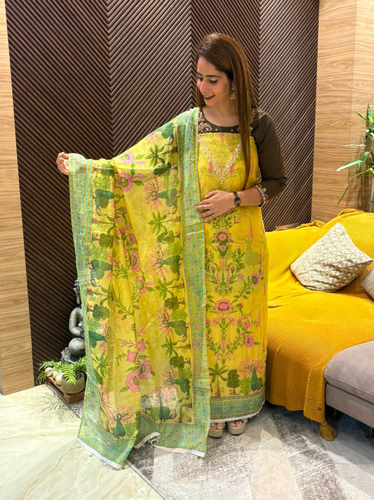 Elegant pure cotton suit