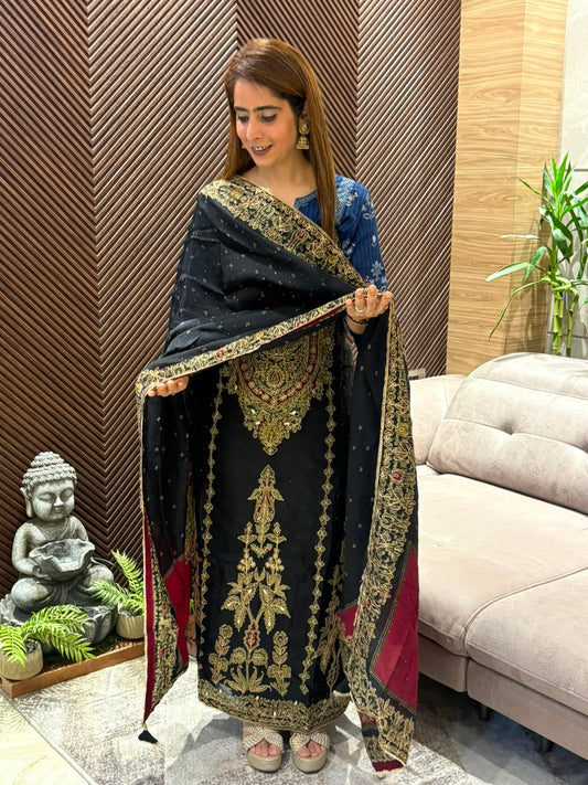 Pure organza silk fabric suit