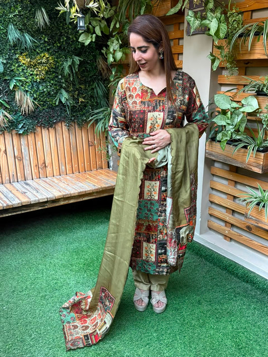 Premium linen cotton kurti set