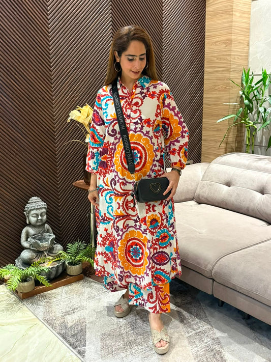 Elegant A-line kurti set