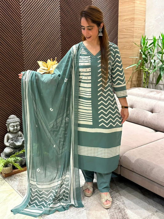 Beautiful cotton kurti set