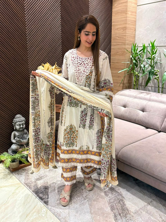 Graceful cotton kurti set