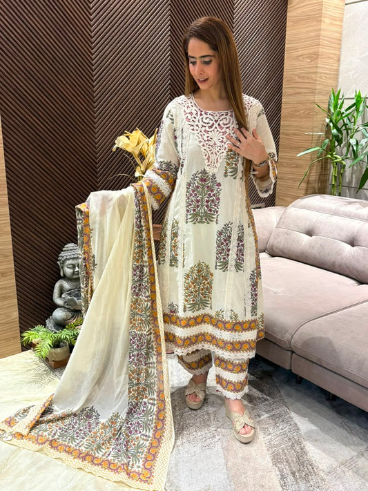 Graceful cotton kurti set