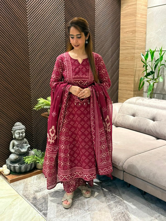 Cotton Anarkali set