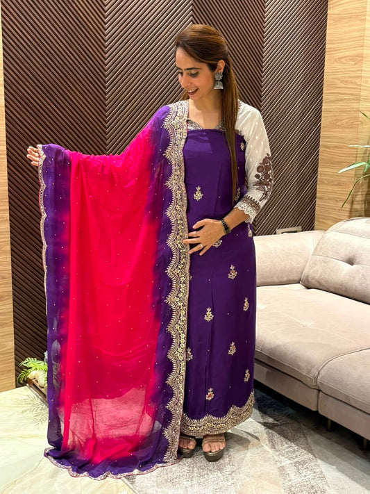 Luxurious Uppada Silk this unstitched suit