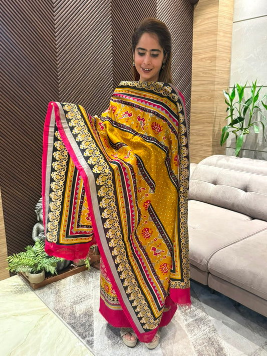 Premium pure Maheshwari unstitched suit