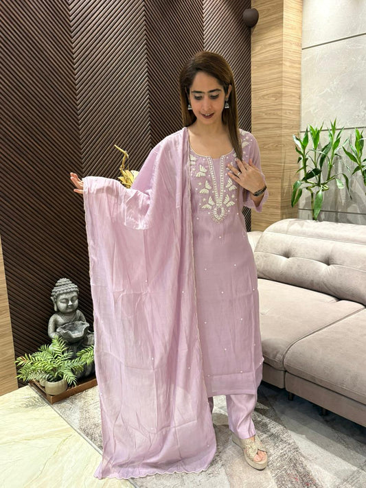 Elegant muslin cotton kurti set