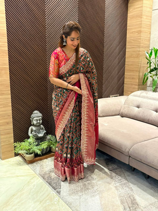Exquisite dola silk running saree
