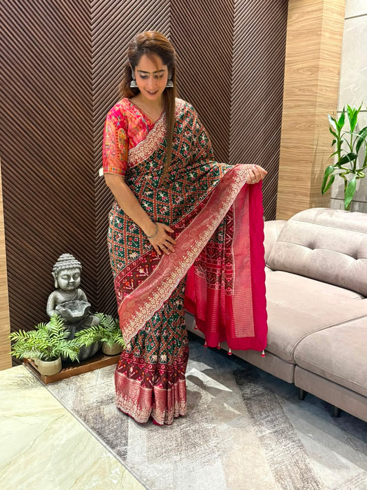 Exquisite dola silk running saree