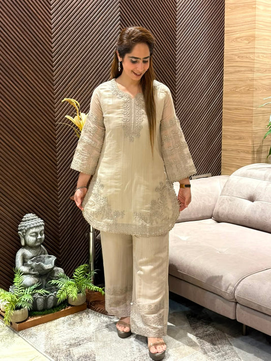 Elegant cotton fabric co-ord set