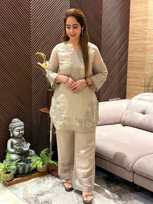 Elegant cotton fabric co-ord set