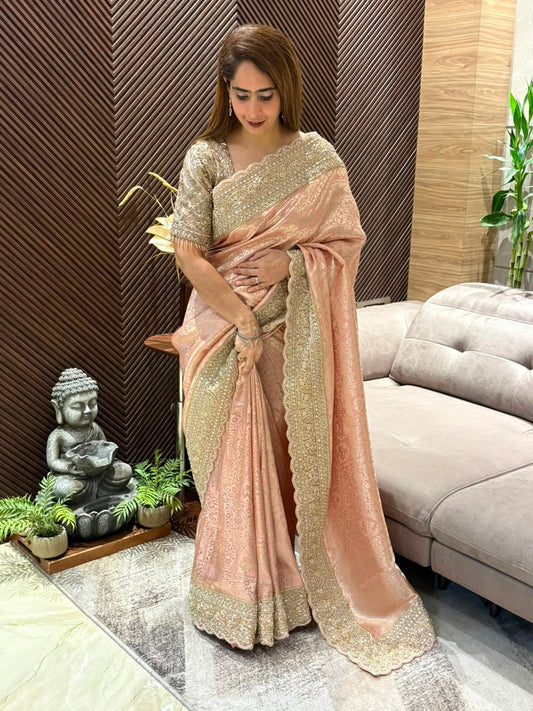 Luxurious running silk saree