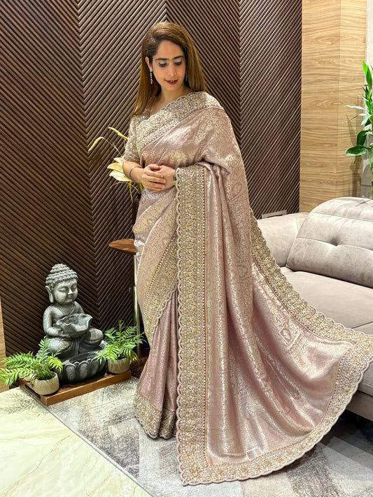 Luxurious running silk saree