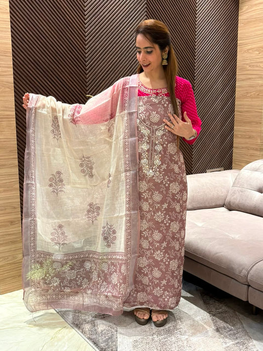 Beautifully designed unstitched suit