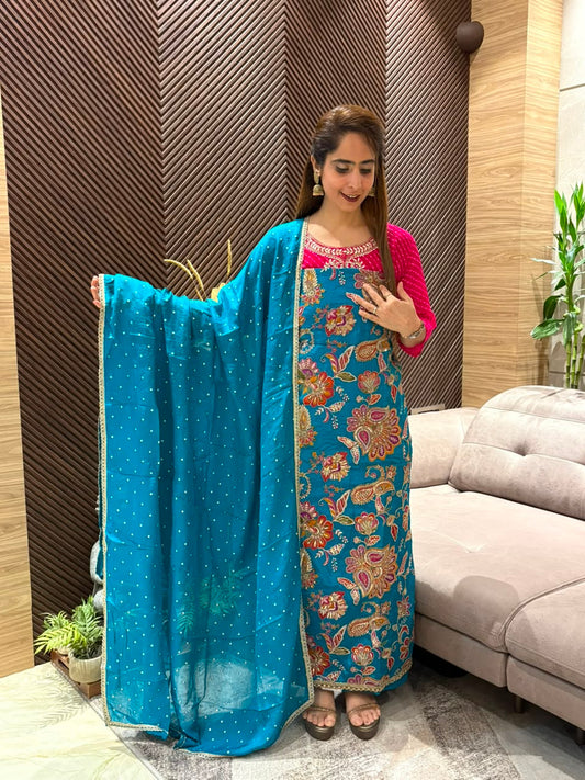 Beautifully designed unstitched suit