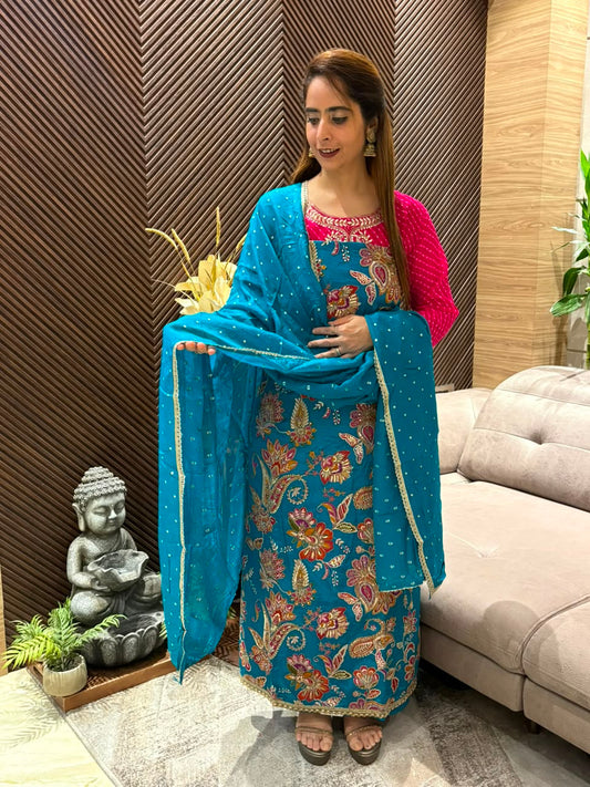 Beautifully designed unstitched suit
