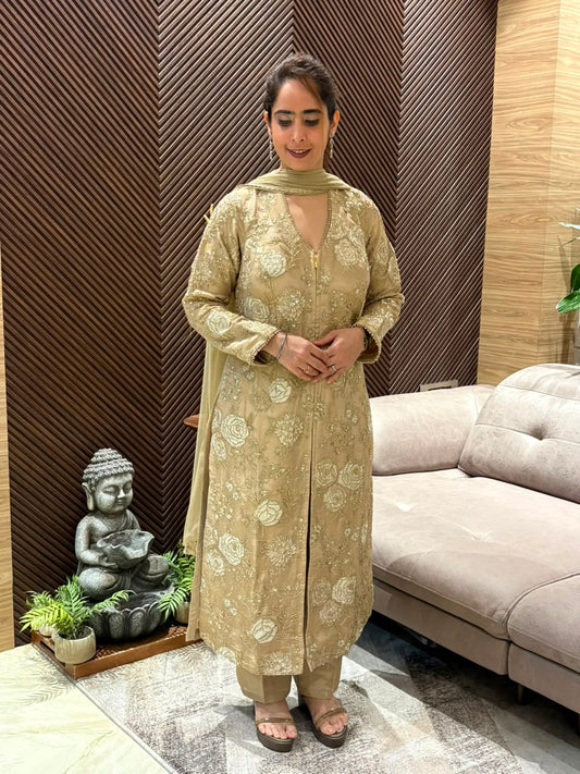Elegant shimmer fabric kurta set