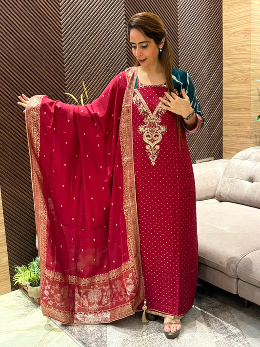 Premium Uppada silk unstitched suit