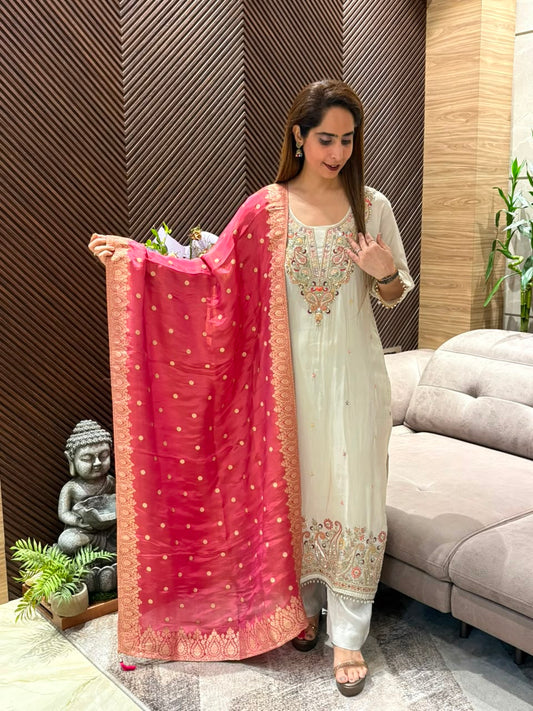 Shimmer fabric stunning kurta set