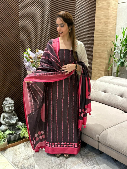 Luxurious Maheshwari unstitched suit