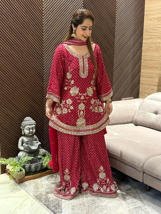 Luxurious Chinon Sharara set