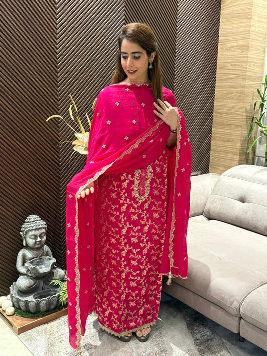 Luxurious rich silk unstitched suit