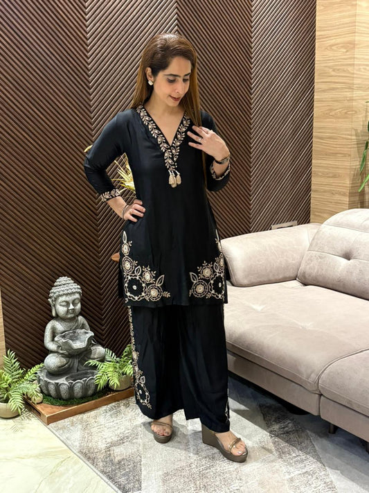 Elegant soft muslin cotton co-ord set