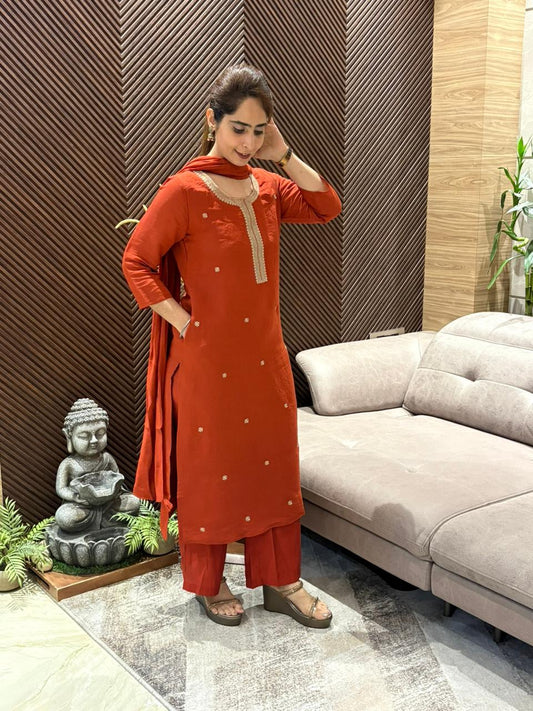 Elegant soft mul cotton kurti set