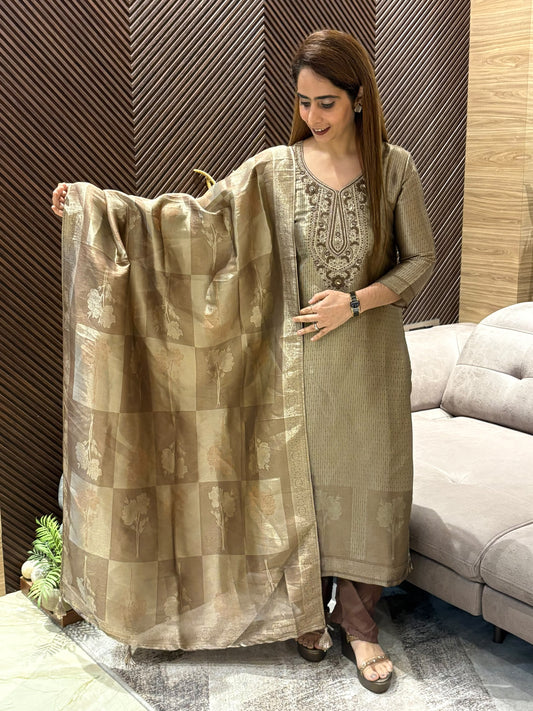 Elegant rich silk kurti set