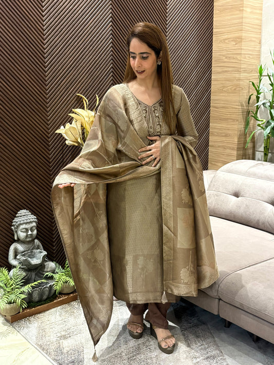 Elegant rich silk kurti set