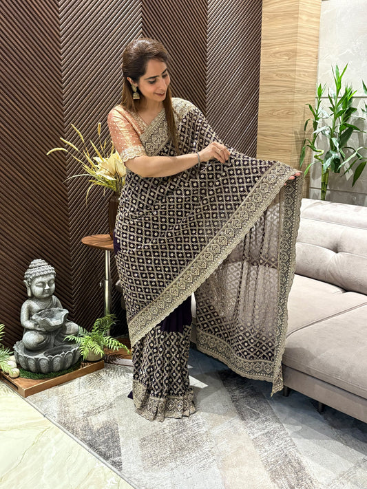 Luxurious Georgette running saree