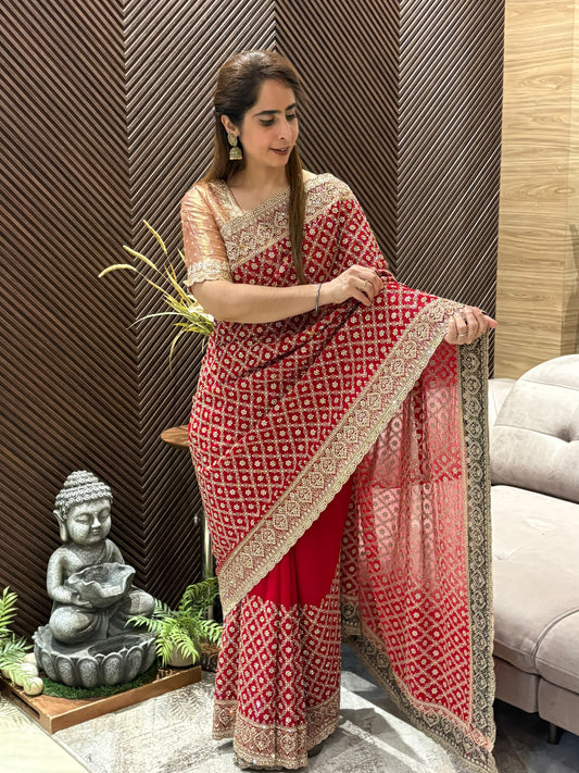 Luxurious Georgette running saree