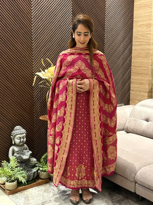 Luxurious Khadi Georgette unstitched suit