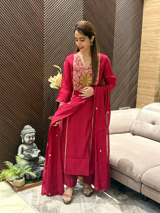 Beautiful muslin cotton kurti set