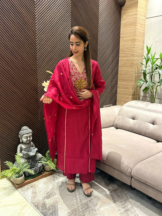 Beautiful muslin cotton kurti set