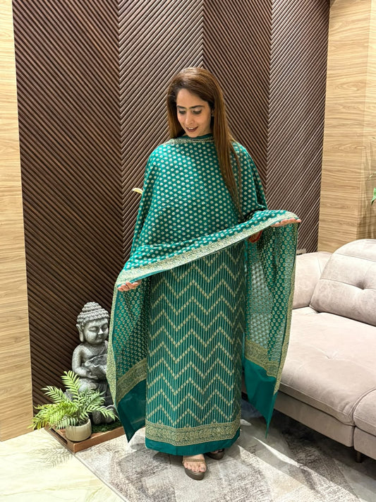 Luxurious raw silk unstitched suit