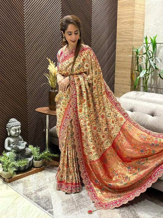 Luxurious modal silk running saree