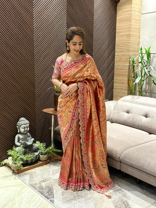 Luxurious modal silk running saree
