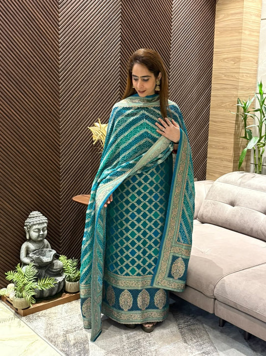 Discover timeless elegance with our exquisite unstitched suit