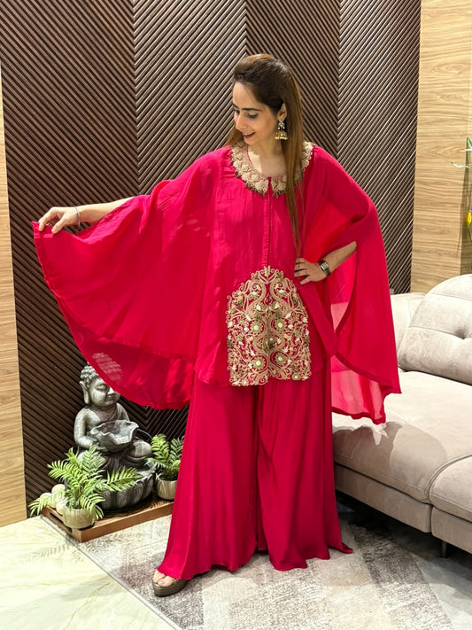 Royal Plum Cape Set