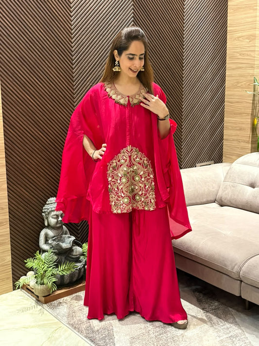 Royal Plum Cape Set