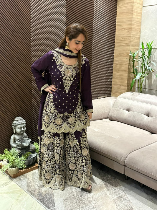 Premium crape Sharara Set