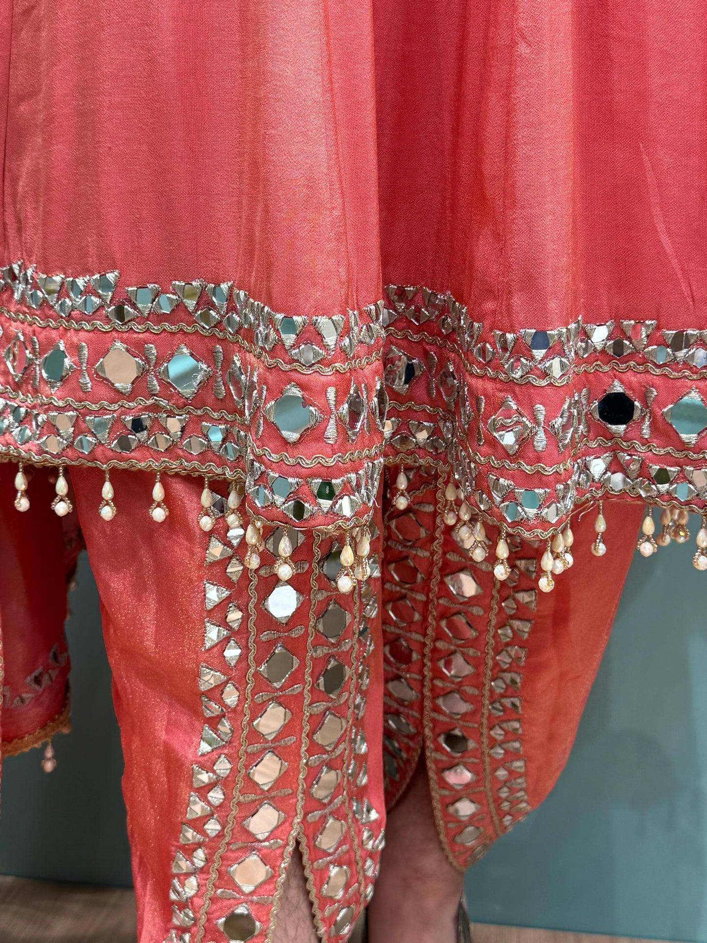 Short Anarkali with Dhoti Set