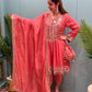 Short Anarkali with Dhoti Set