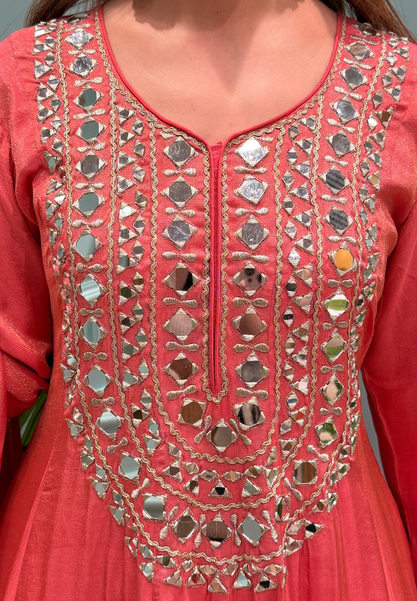 Short Anarkali with Dhoti Set