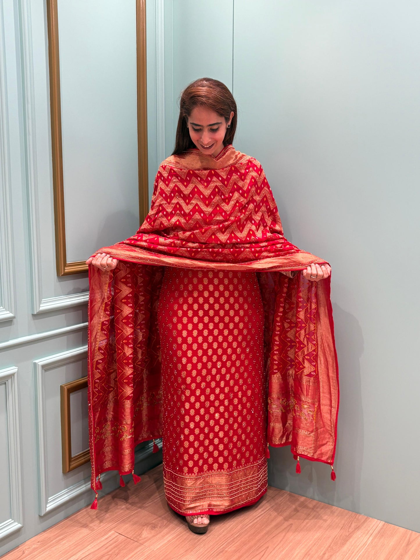 luxurious Khaddi Georgette unstitched suit