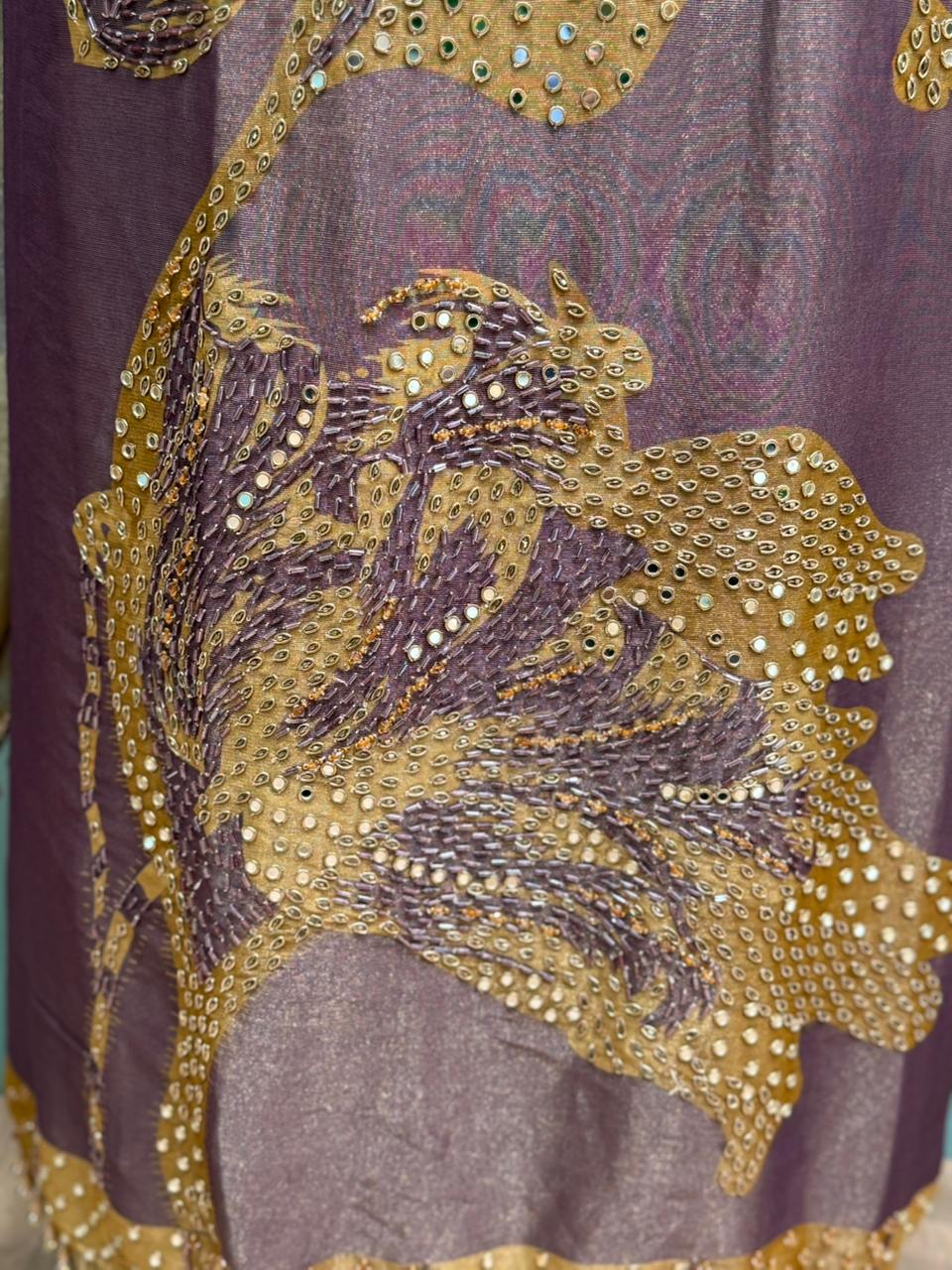 Shimmer Organza Unstitched Suit