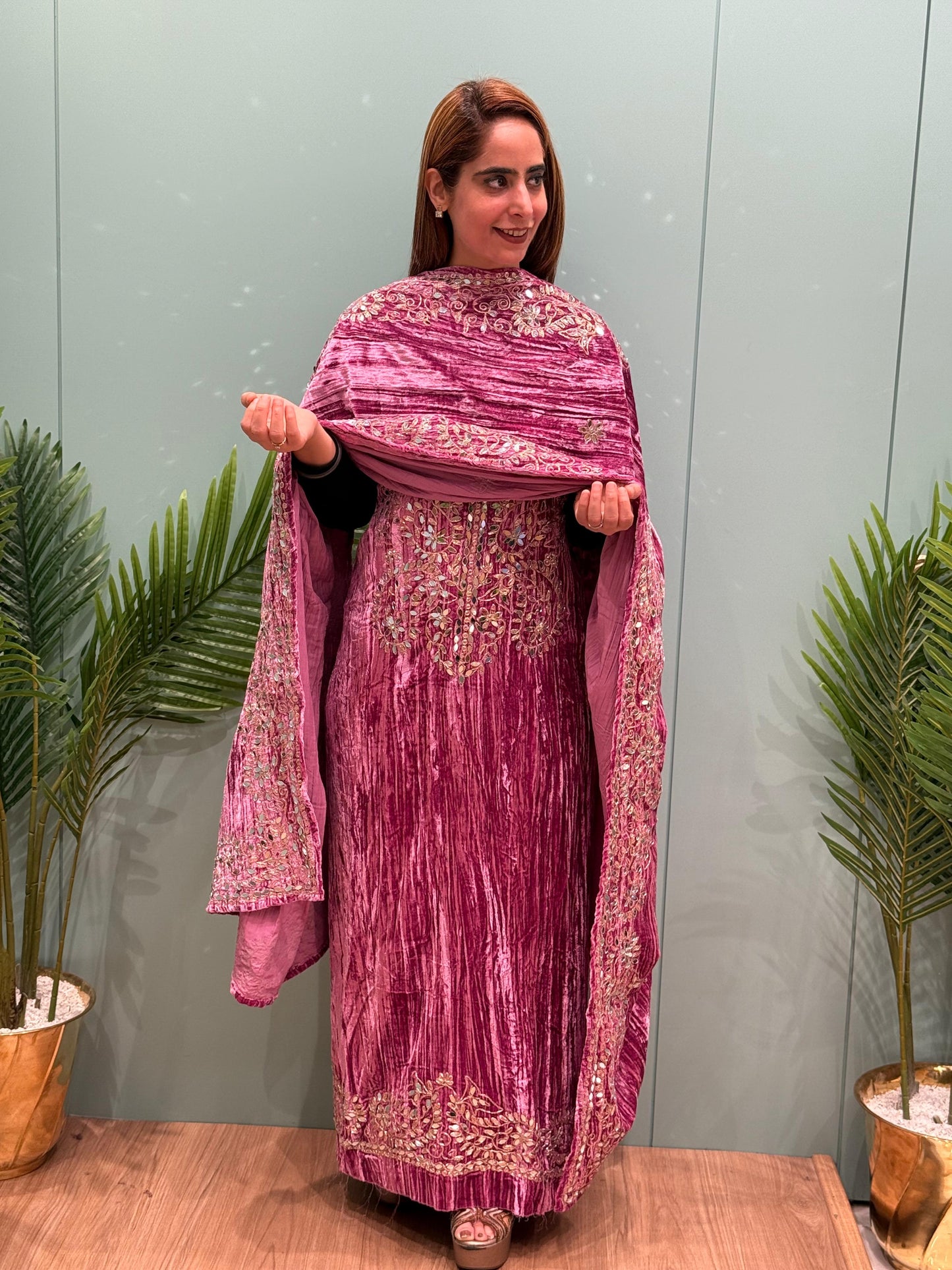 Step into royal elegance with our Crush Velvet