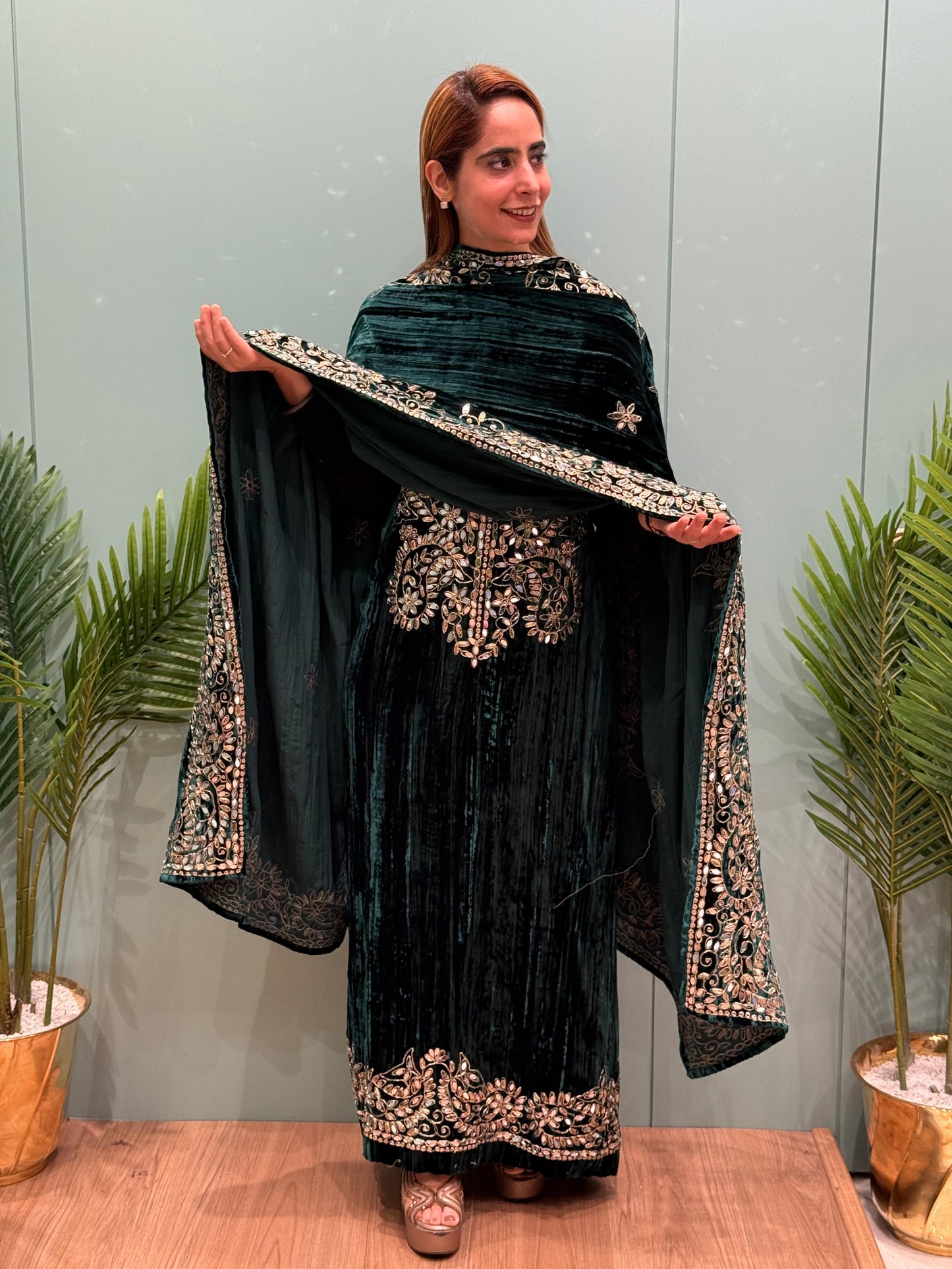 Step into royal elegance with our Crush Velvet